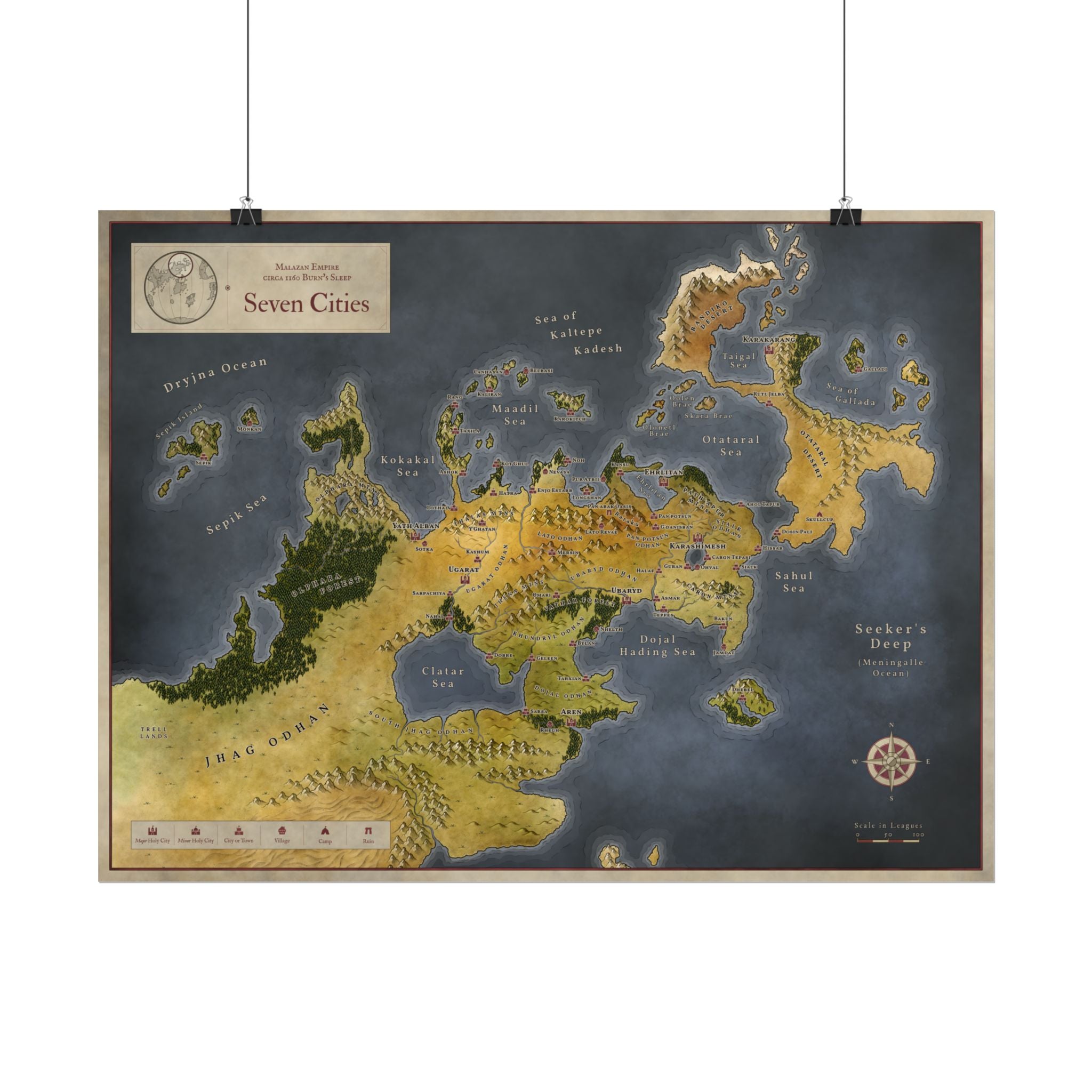 Malazan: Seven Cities (24"x18")